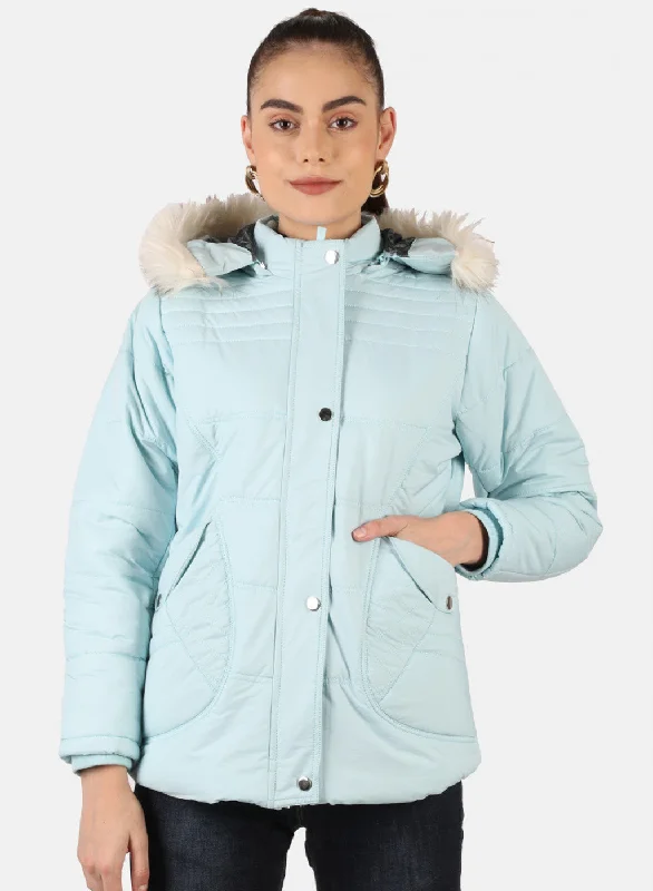 Women Blue Solid Jacket Print Jacket Jacquard Jacket Patchwork Jacket