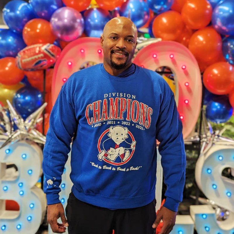 Buffalo Football Division Champions Royal Blue Crewneck