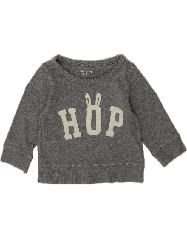 GAP Baby Girls Graphic Sweatshirt Jumper 18-24 Months Grey Cotton Hoodie with Earth Tones Natural Calm GAP Baby Girls Graphic Sweatshirt Jumper 18-24 Months Grey Cotton Hoodie with Earth Tones Natural Calm