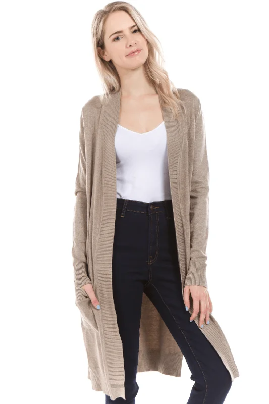 "SHE" Collection Long Cardigan Comfortable Knitted Jumper